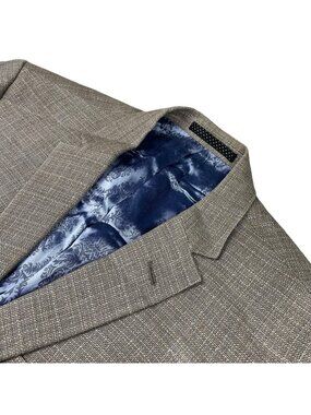 Sand Men's Linen/Wool Woven 2-Button Blazer/Jacket Beige • 40R